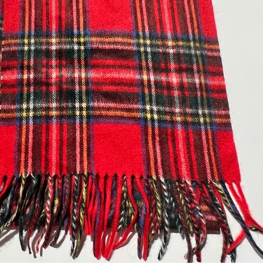 100% cashmere scarf The royal mile collection Edinburgh collection redmultiplaid